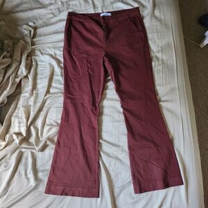 Lila Ryan Red Microflare Pants
